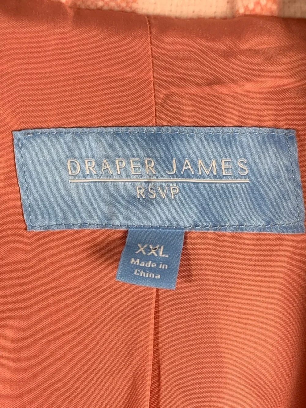 Draper James RSVP XXL Pink Gingham Plaid Coat Lined Button Front NWT
